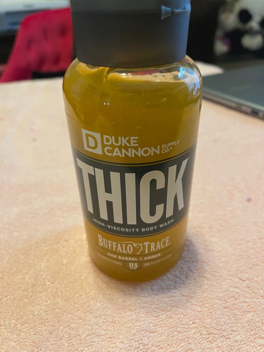 Duke Cannon THICK High-Viscosity Body Wash — Buffalo Trace Scent (Yellow)
